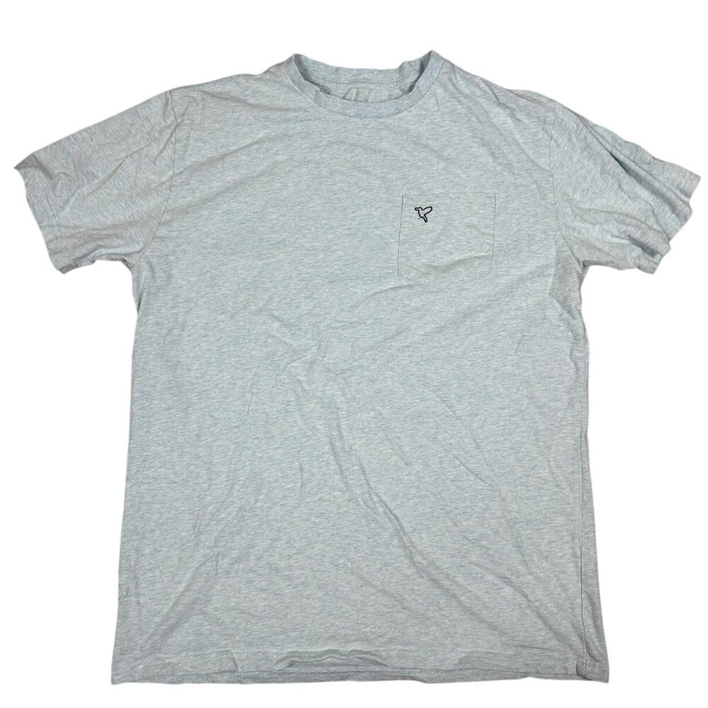 Birddogs Mens Size L Light blue Heather Pocket T-Shirt
